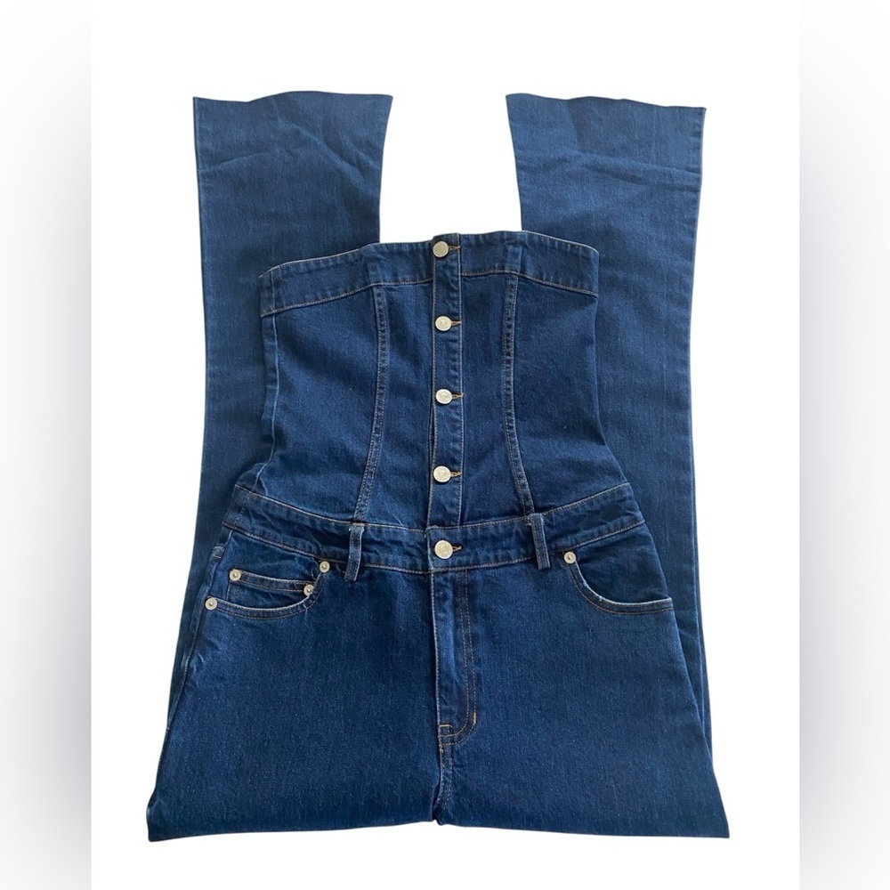 SER.O.YA Dark Blue Denim jumpsuit - Picture 2 of 11